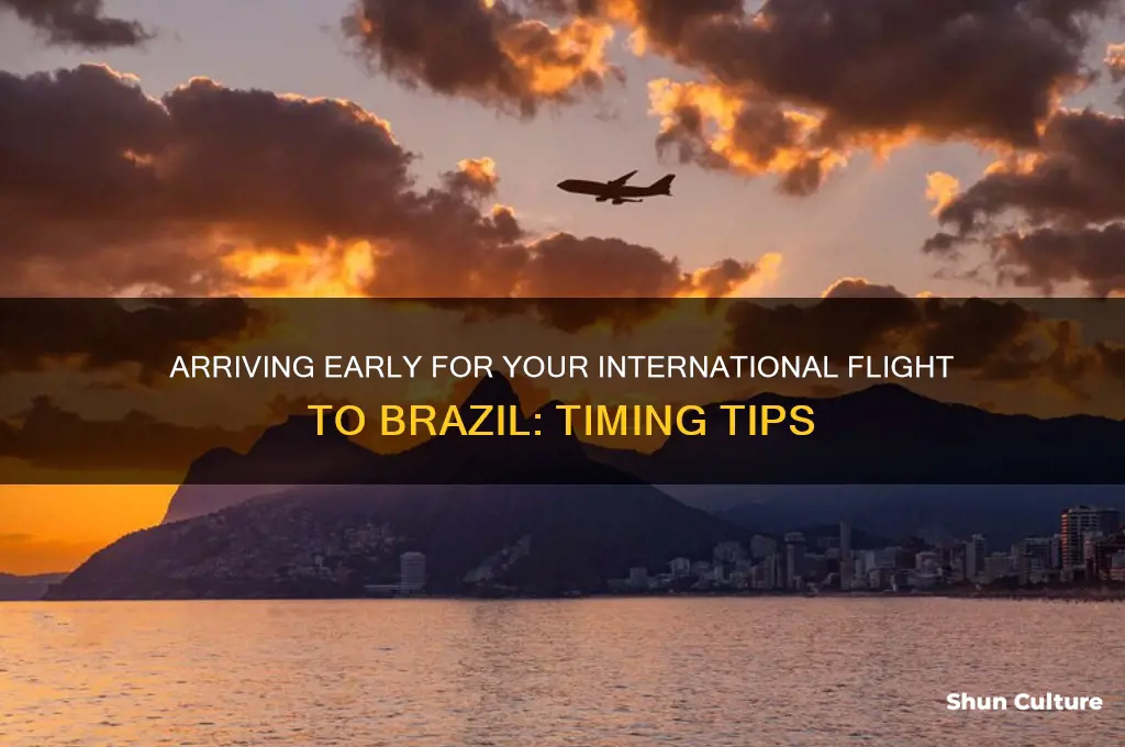 how many hours arrive before international flight go to brazil