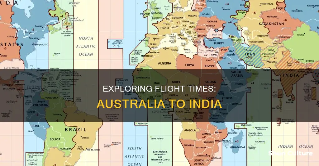 how many hours australia to india