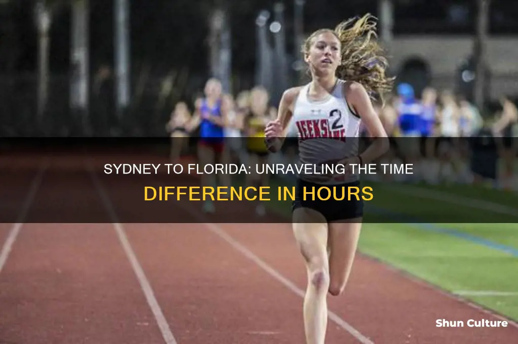 how many hours between sydney australia and florida