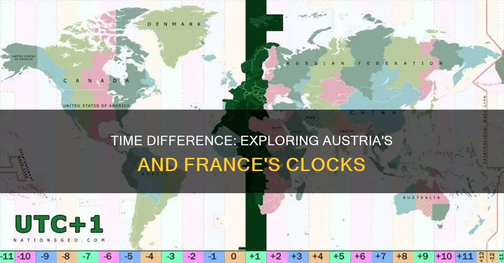 how many hours difference time austria and france