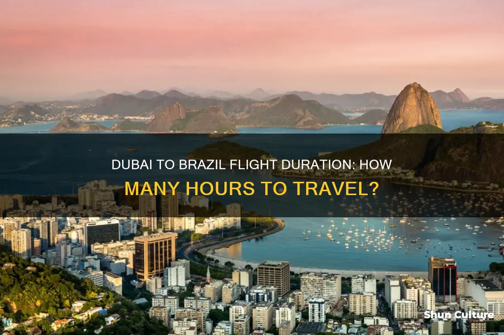how many hours dubai to brazil
