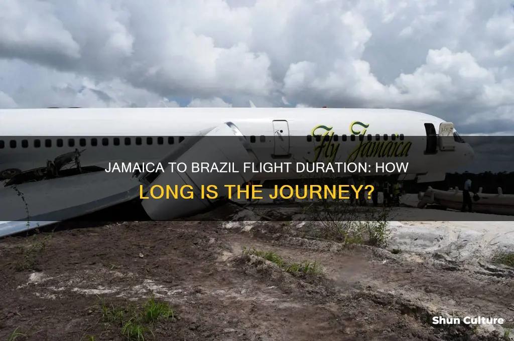 how many hours flight from jamaica to brazil