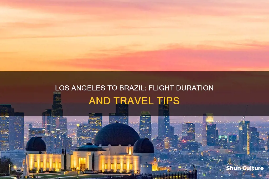 how many hours flight from los angeles to brazil