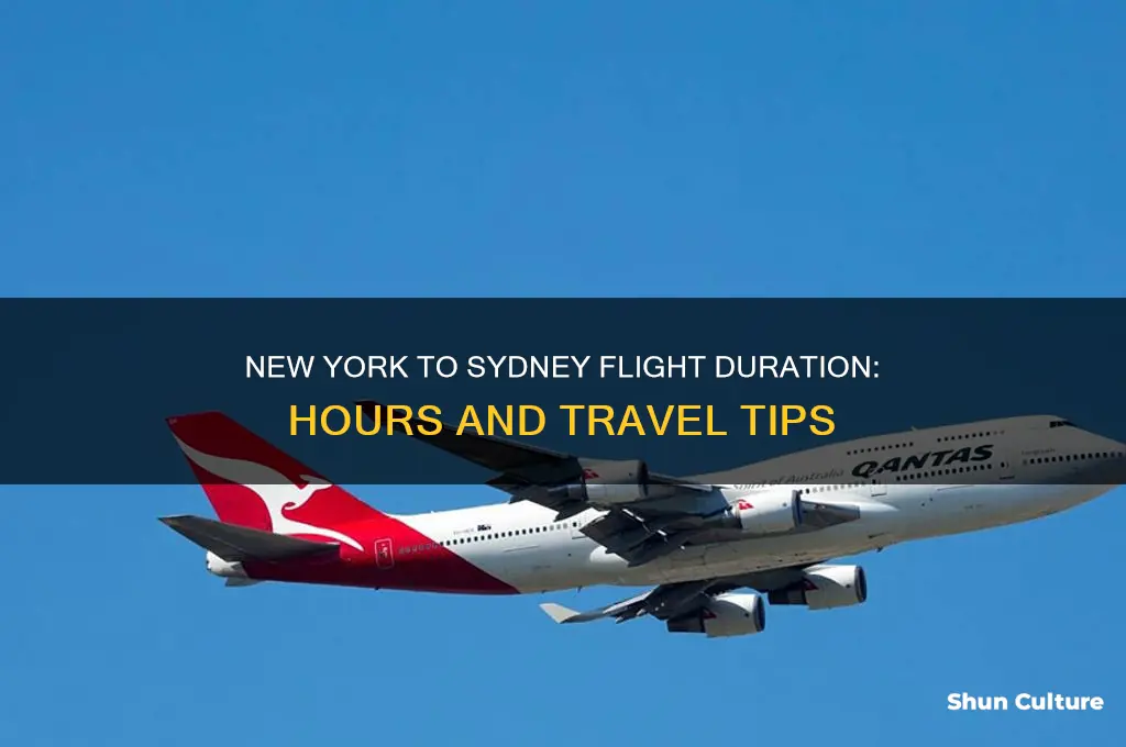 how many hours flight from new york to sydney australia