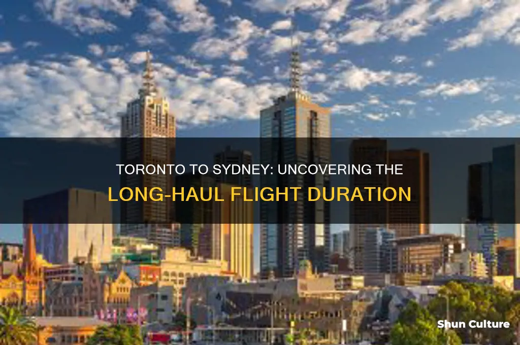 how many hours flight from toronto to sydney australia