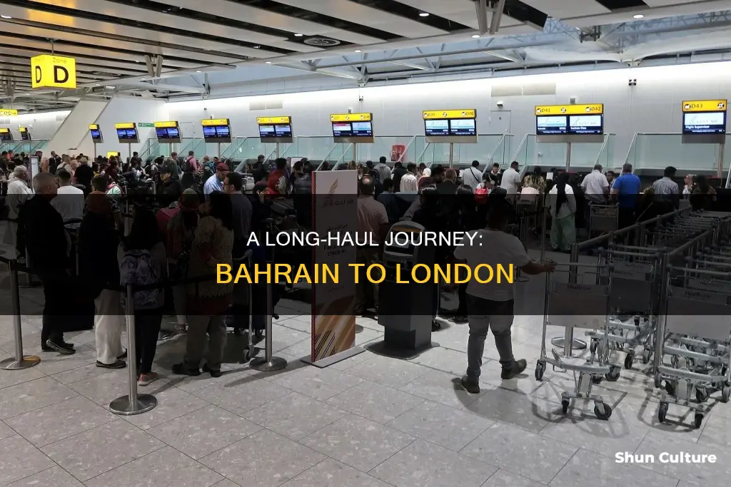 how many hours from bahrain to london