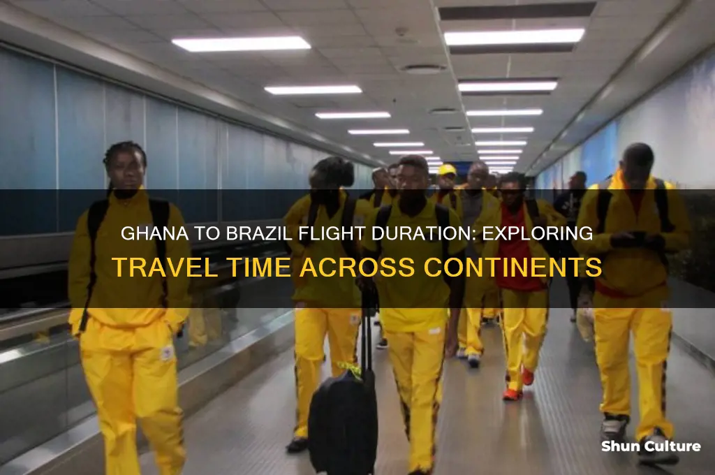 how many hours from ghana to brazil
