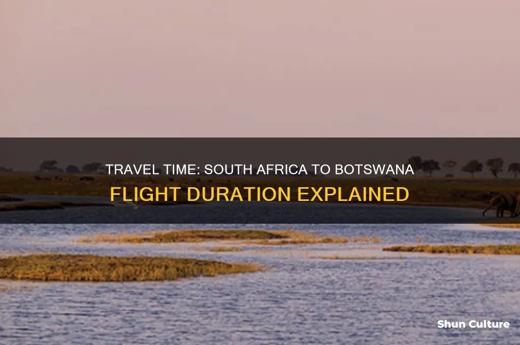 how many hours from south africa to botswana