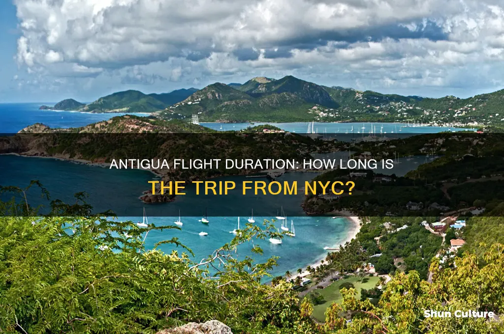 how many hours is antigua from nyc