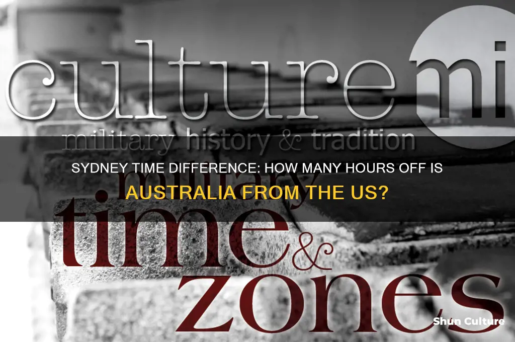 how many hours off is sydney australia from the us