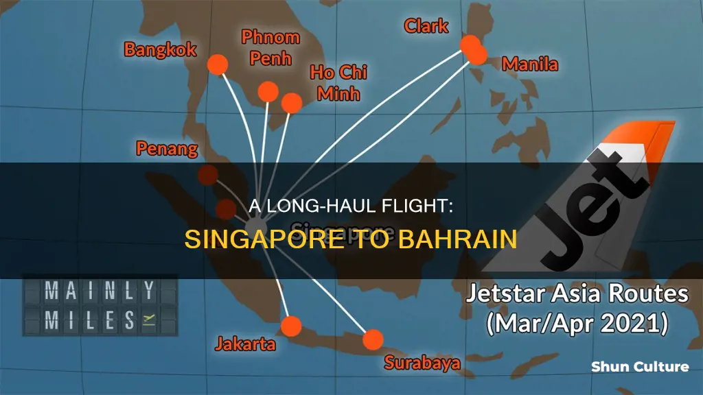 how many hours singapore to bahrain flying