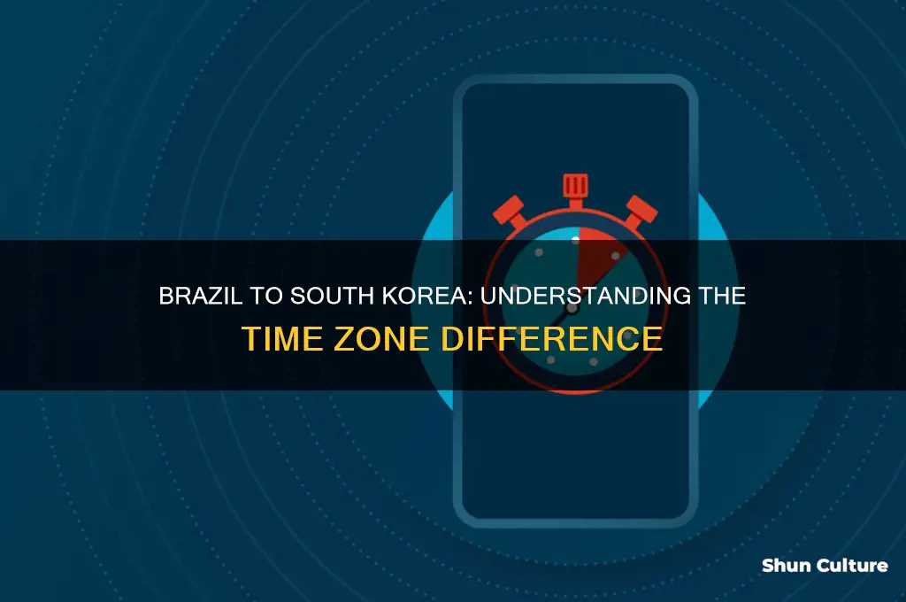 how many hours the difference from brazil and south korea