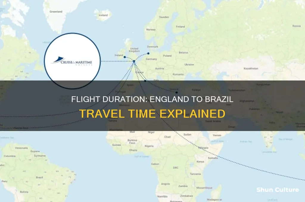 how many hours to brazil from england