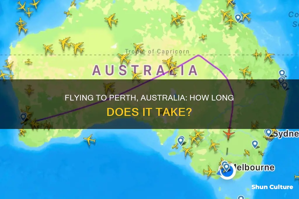 how many hours to fly to perth australia