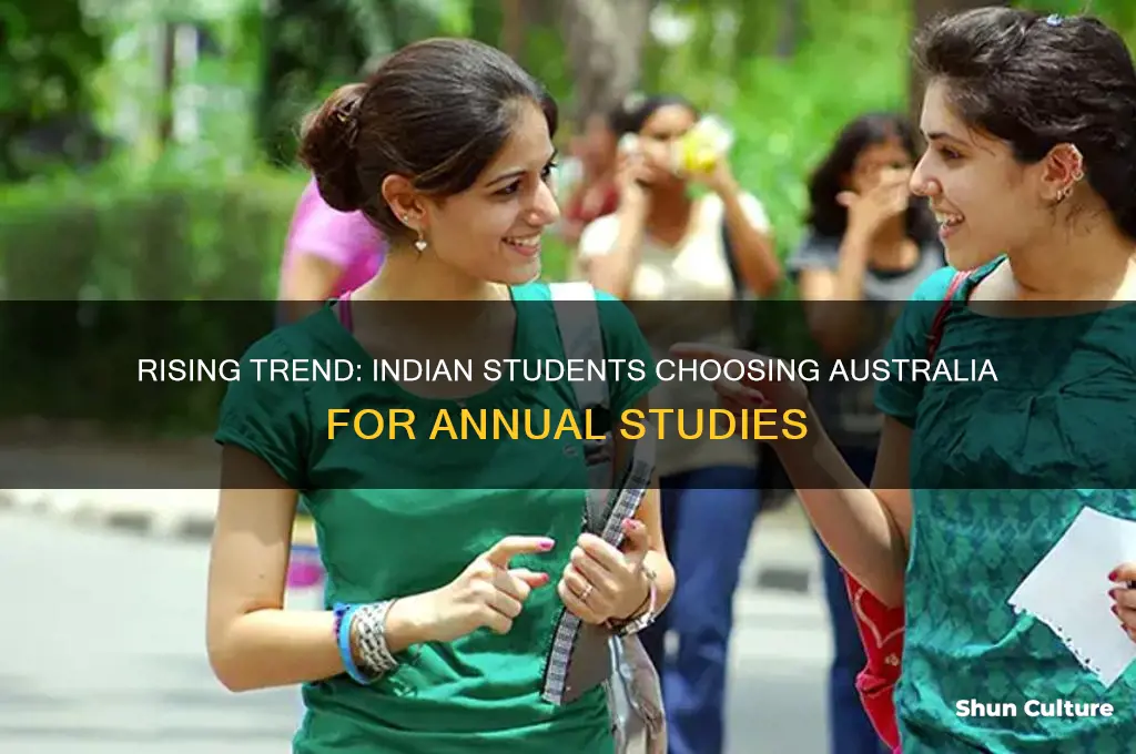 how many indian students go to australia every year