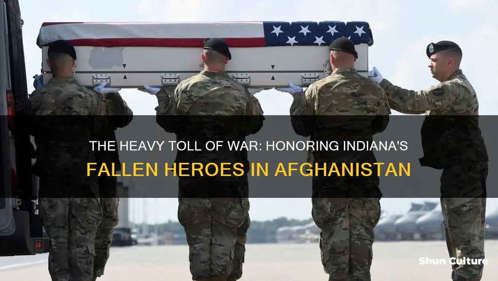 how many indiana lives lost in afghanistan war