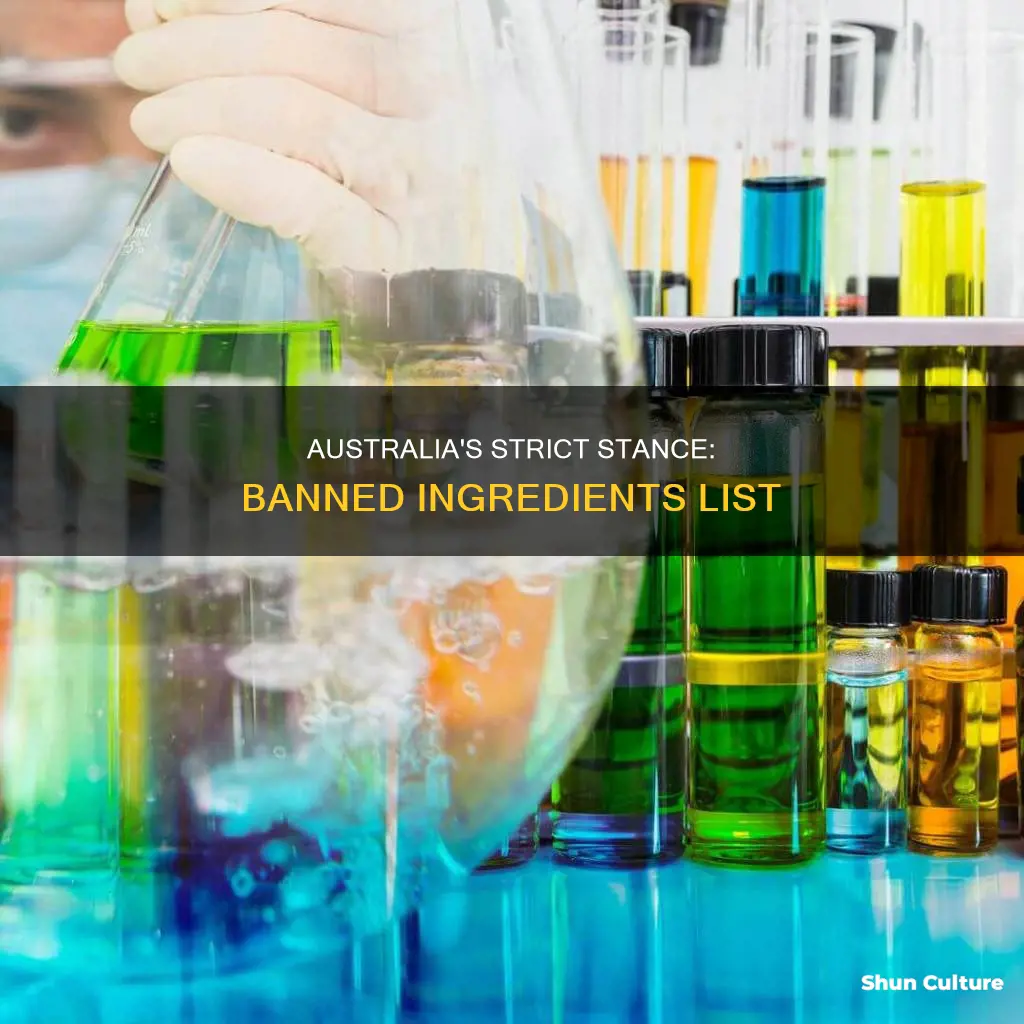 how many ingredients are banned in australia