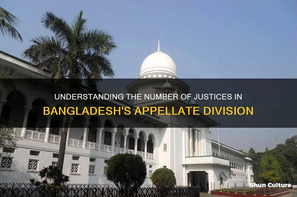 how many justice in appellate division in bangladesh