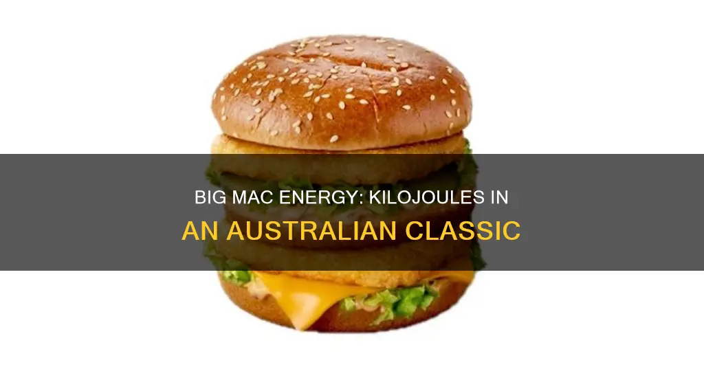 how many kilojoules in a big mac australia