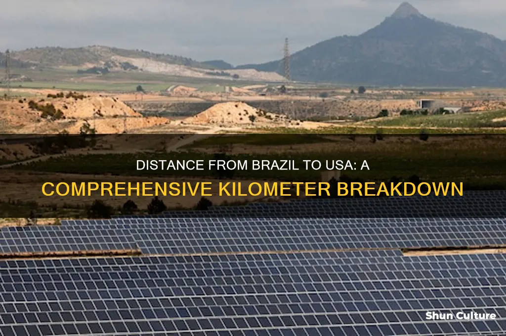 how many kilometers from brazil to usa