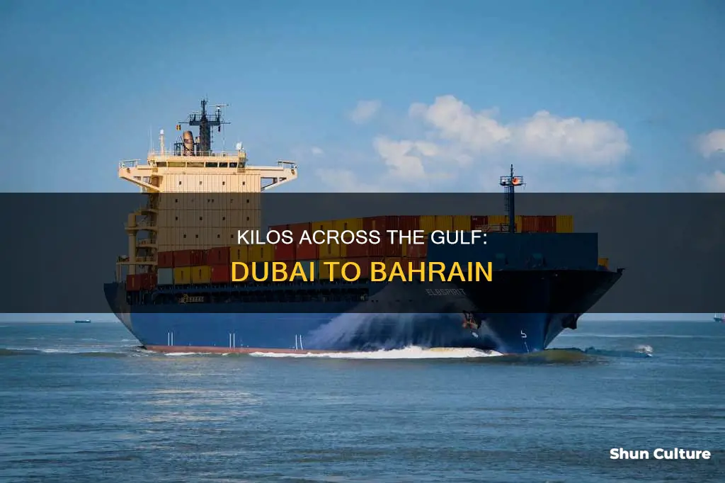 how many kilos from dubai to bahrain