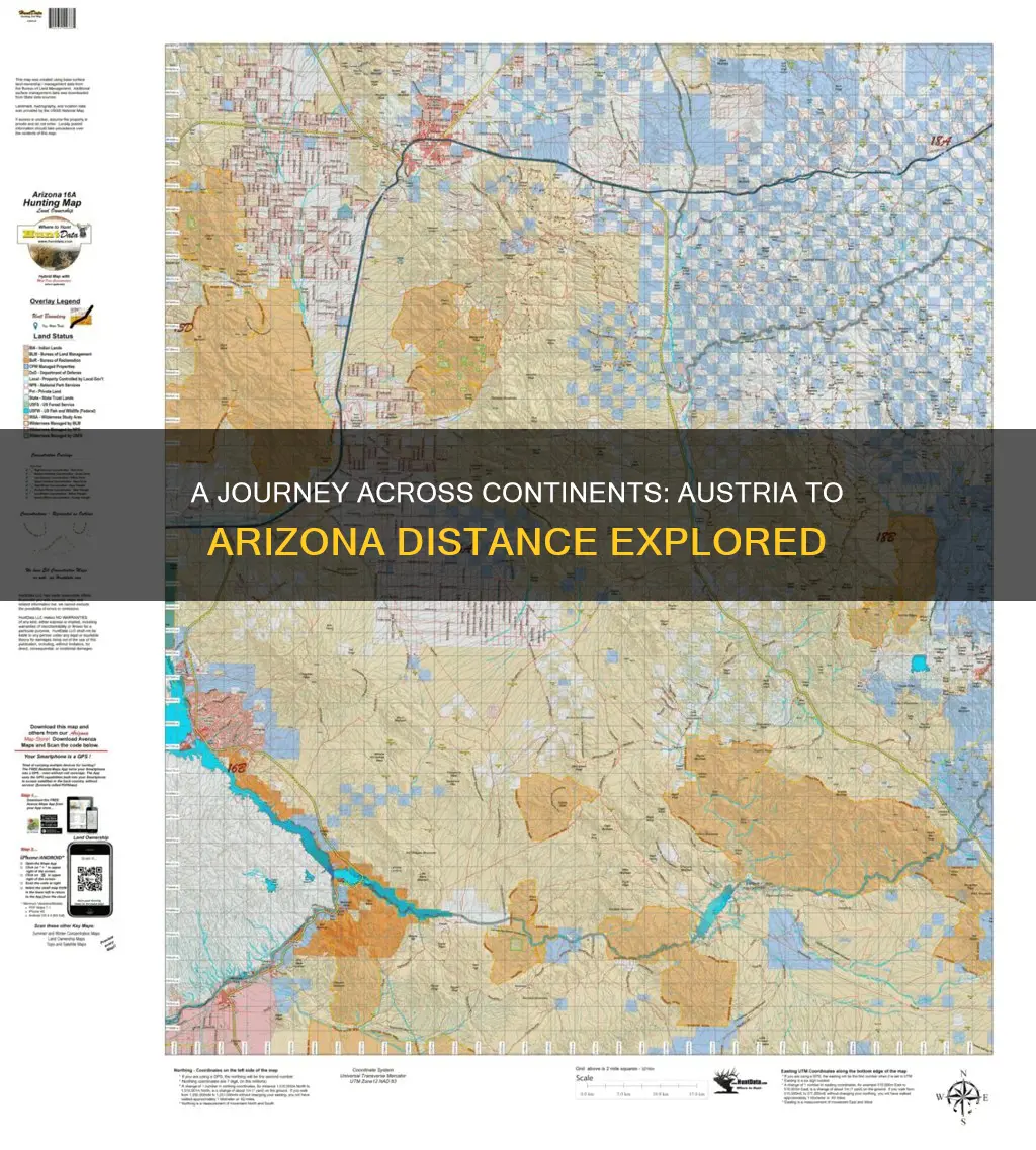 how many km from austria to arizona