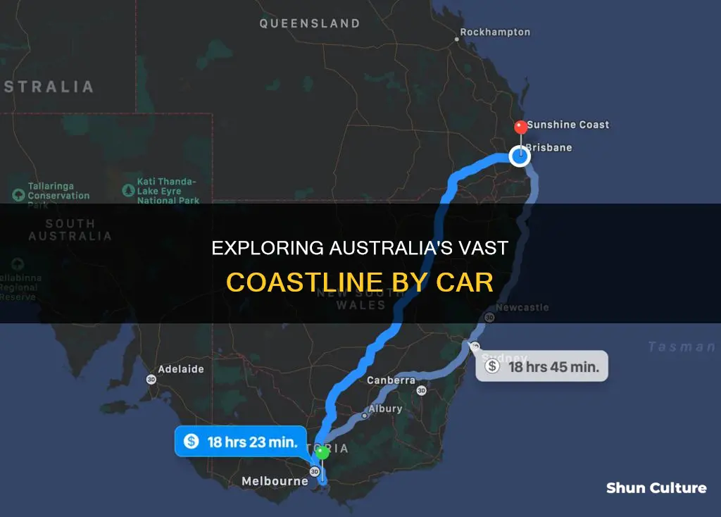 how many kms around australia by car
