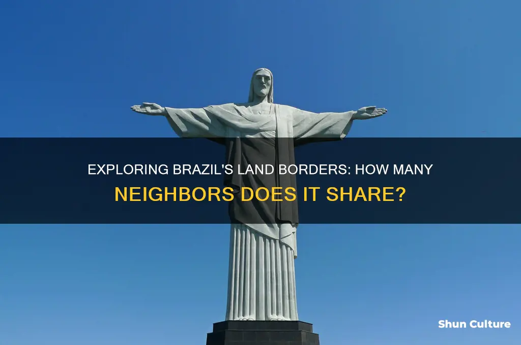 how many land borders does brazil have