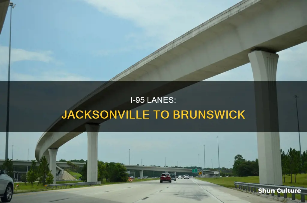 how many lanes i-95 from jacksonville to brunswick