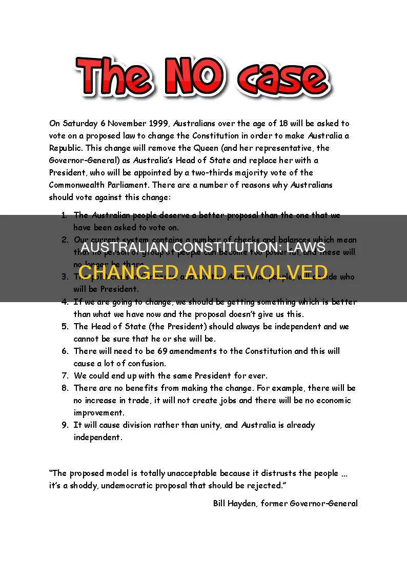 how many laws been changed in the constitution of australia