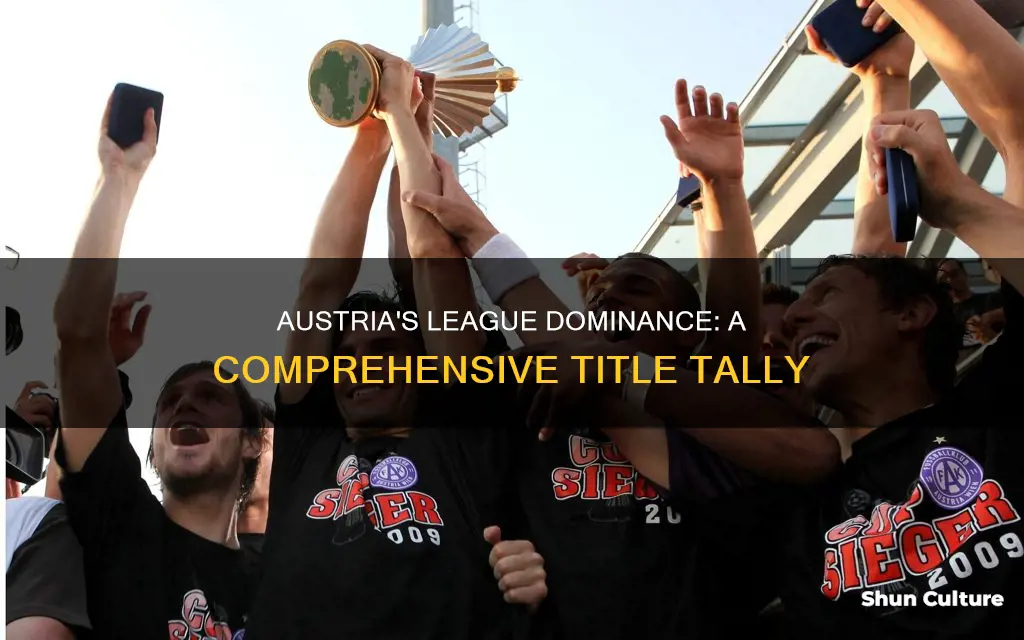 how many league titles does each austrian team have