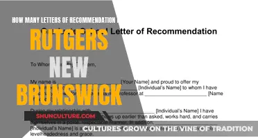 Recommendation Letters: Rutgers NB Requirements