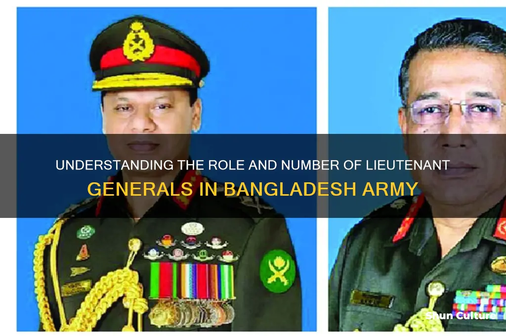 how many lieutenant generals are in the bangladesh army