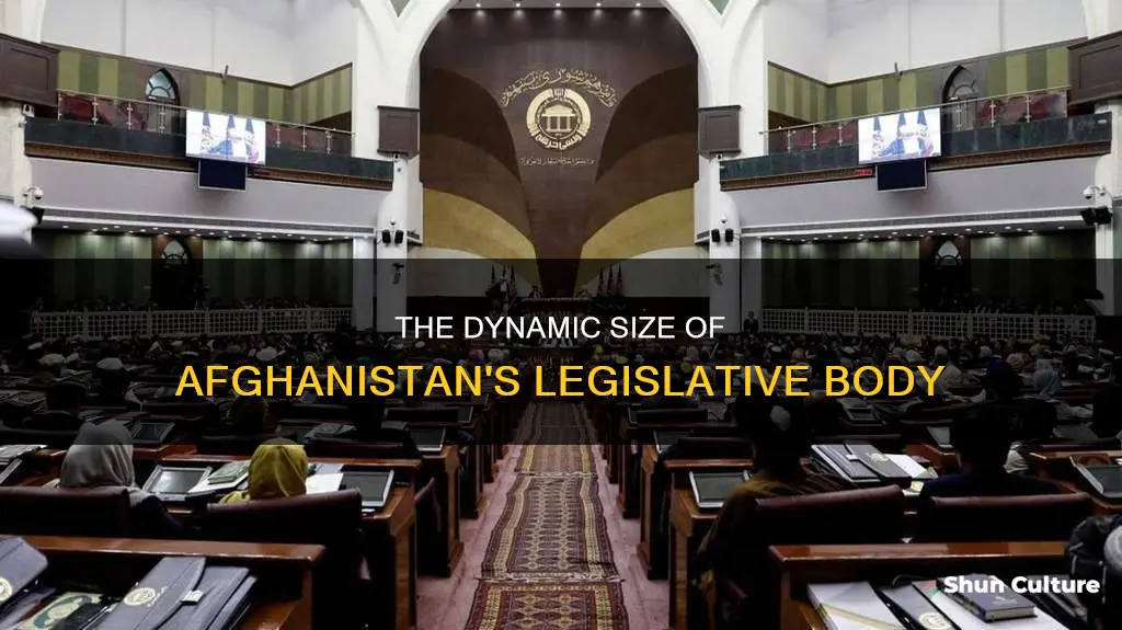 how many members afghanistan parliament has