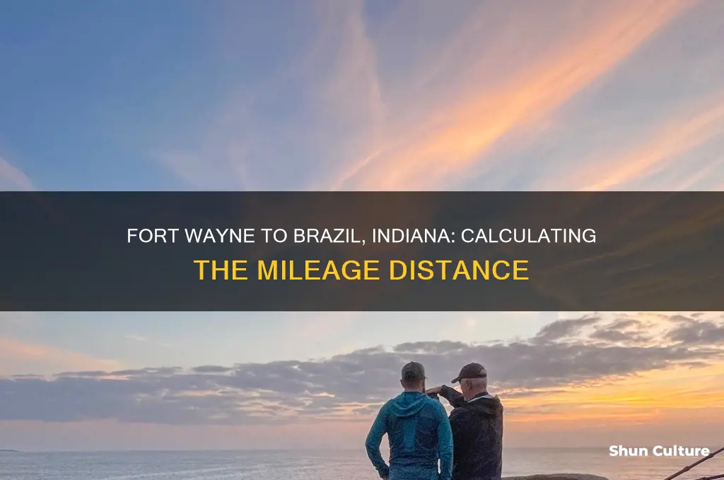 how many mile from fort wayne to brazil in