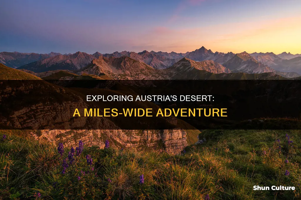 how many miles across austria desert