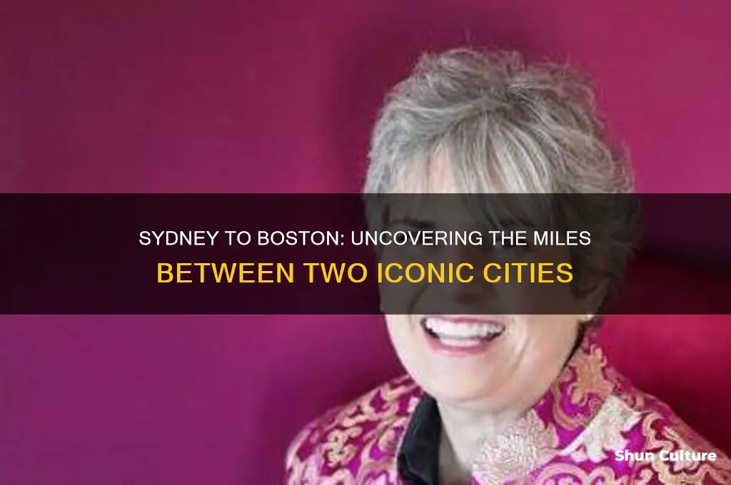 how many miles awat is sydney australia from boston ma