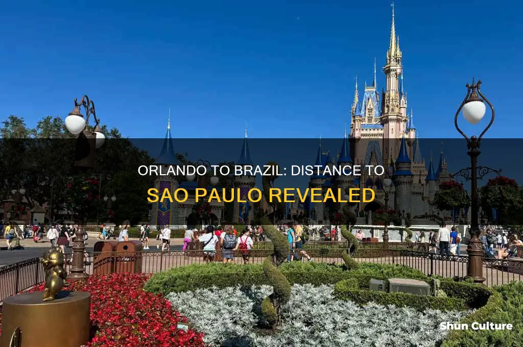 how many miles away from orlando is brazil sao paulo