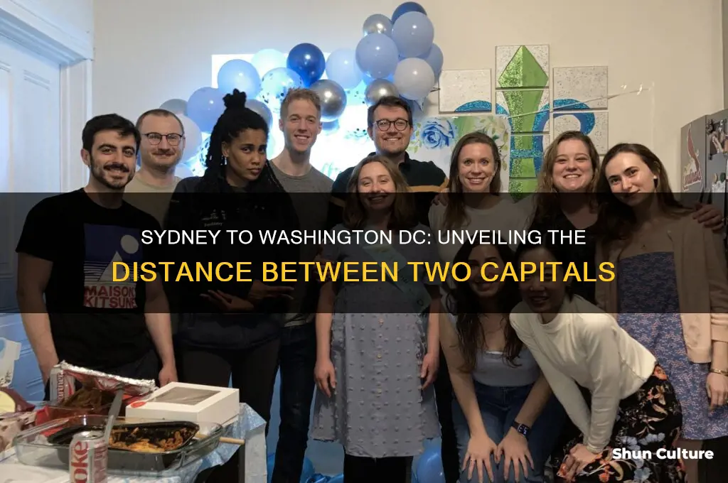 how many miles away is sydney australia from washington dc