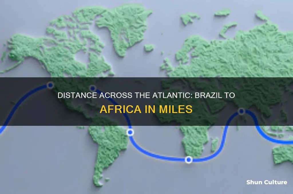 how many miles between brazil and africa