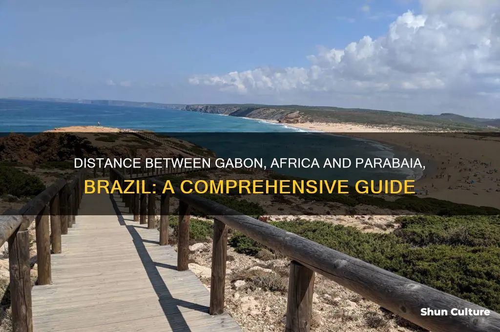 how many miles between gabon africa and parabaia brazil