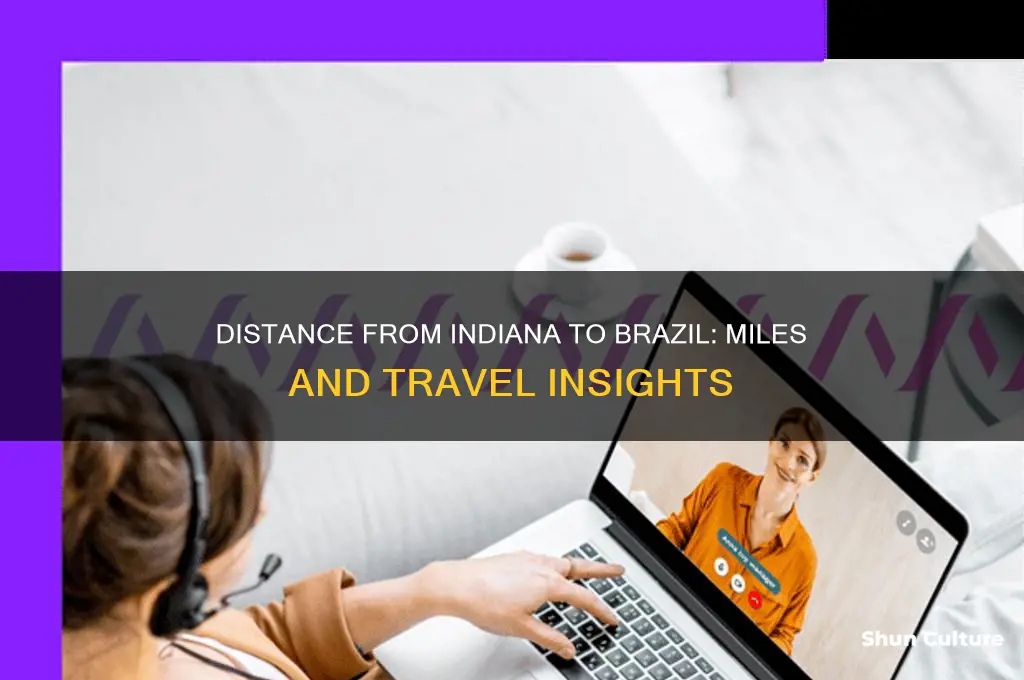how many miles between indiana and brazil
