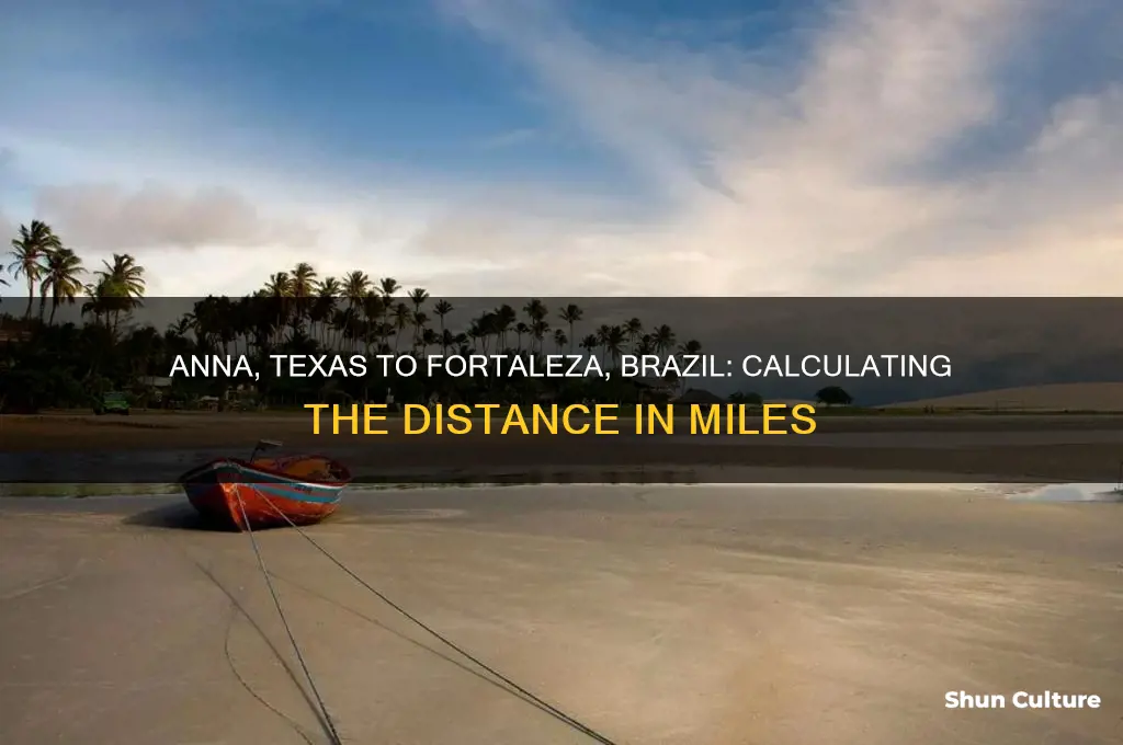 how many miles from anna texas to fortaleza brazil