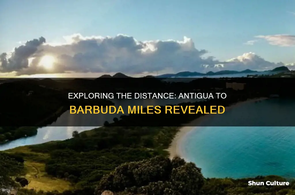 how many miles from antigua to barbuda