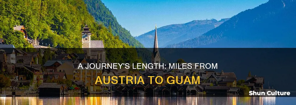 how many miles from austria in miles to guam