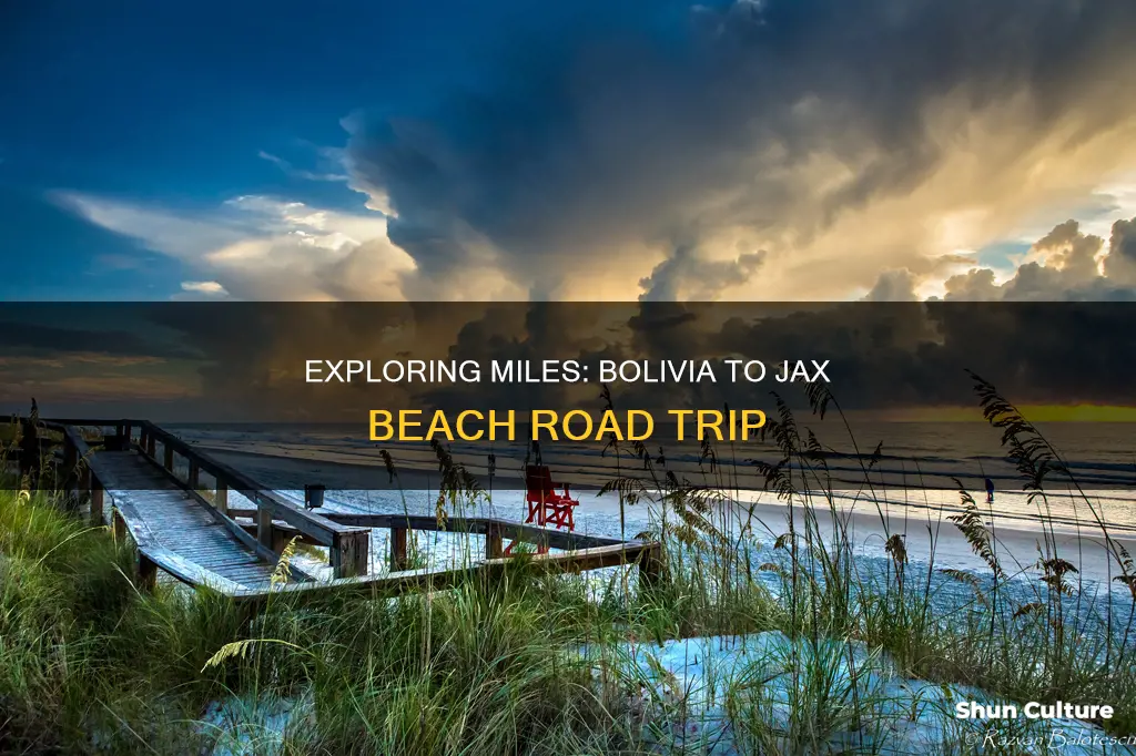 how many miles from bolivia nc to jax beach