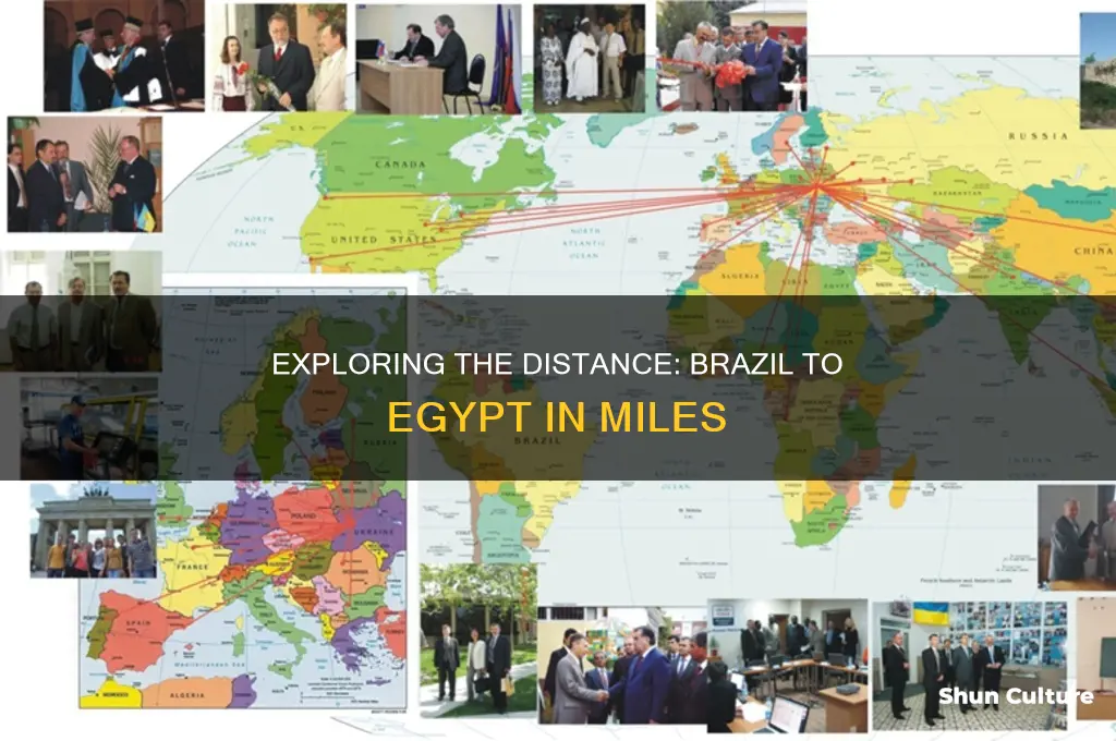 how many miles from brazil to egypt