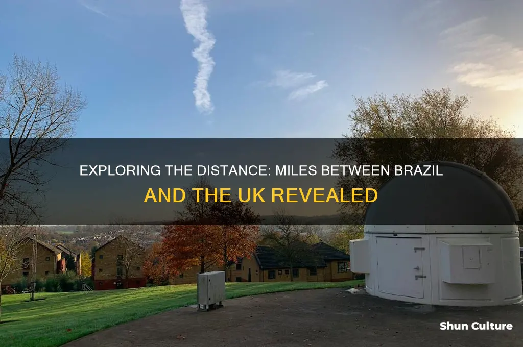 how many miles from brazil to uk