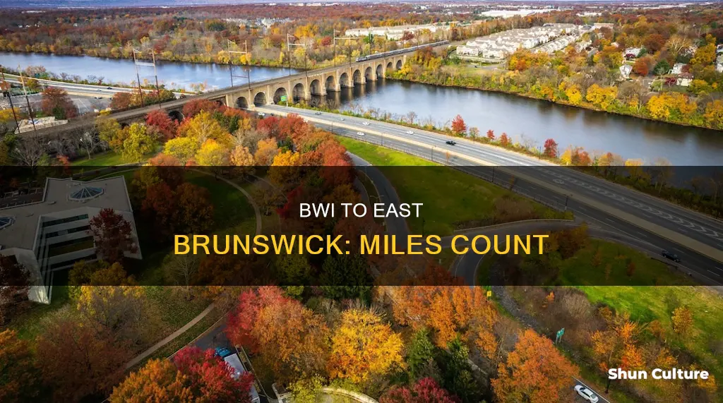 how many miles from bwi to east brunswick nj