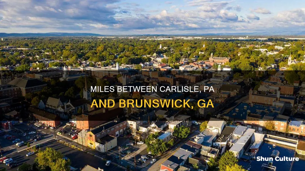 how many miles from carlisle pennsylvania to brunswick georgia